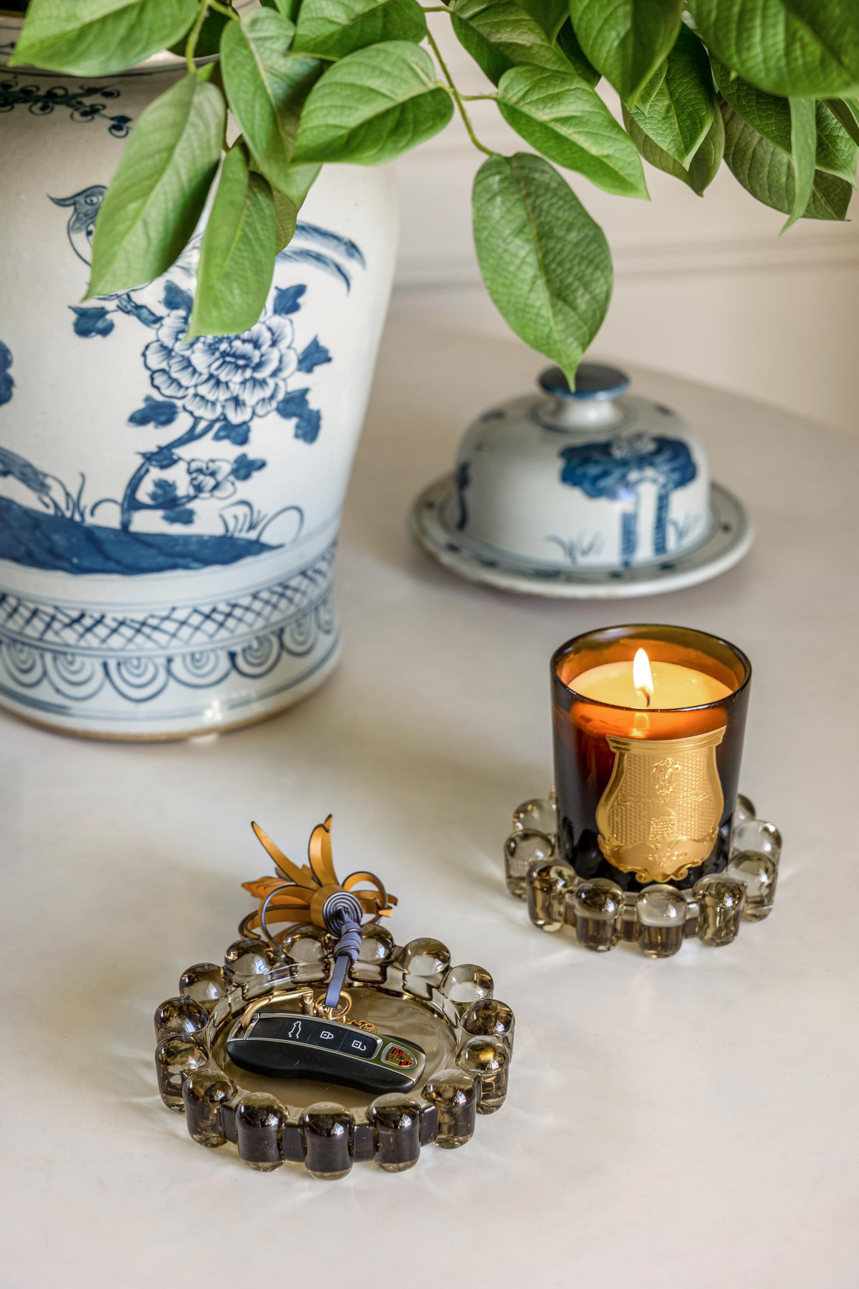 Alice Lane Bubble Candle Dish Large serves as a stylish styling tray