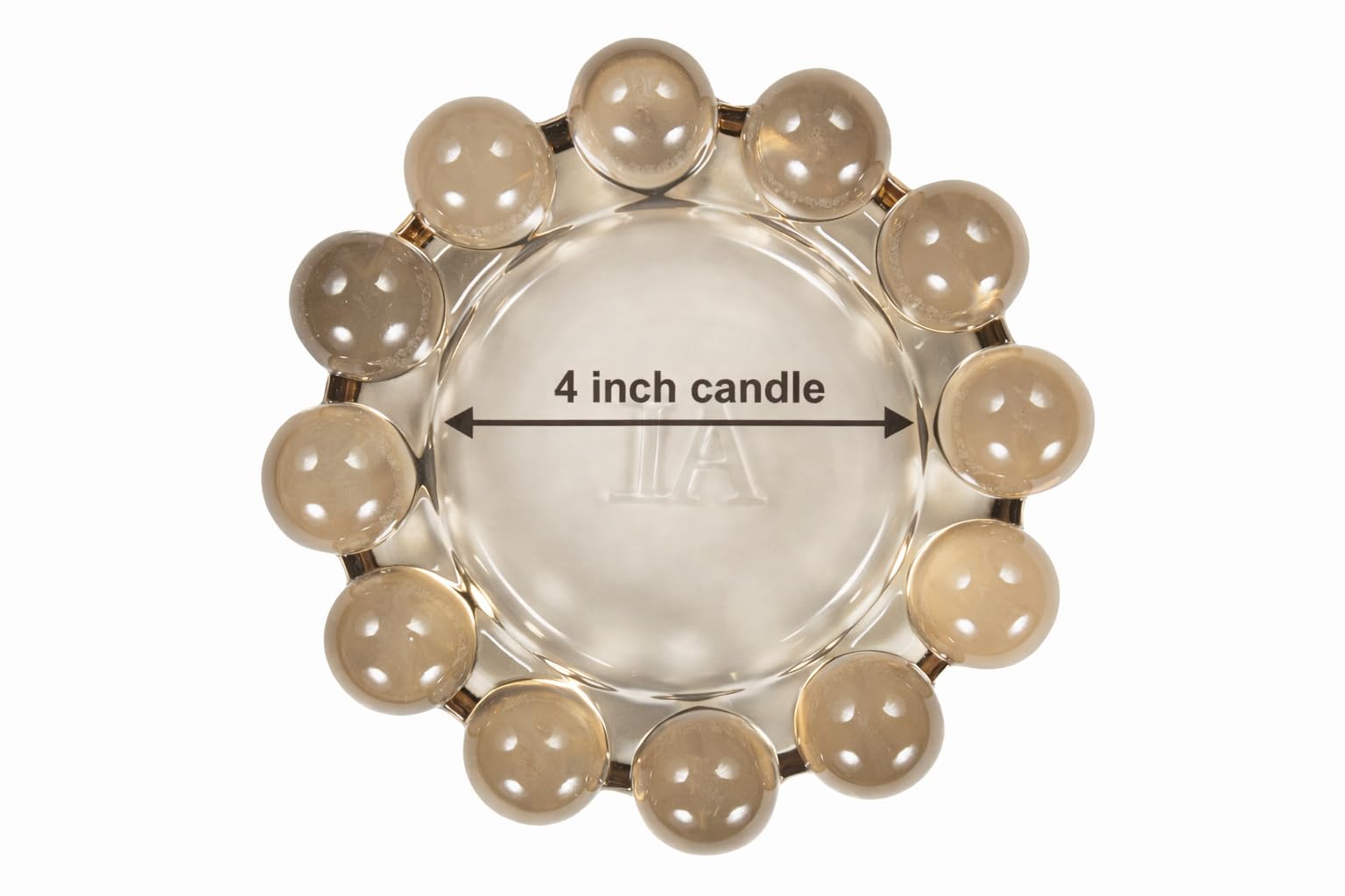 Alice Lane bubble dish supports pillar candles with clean wax catching