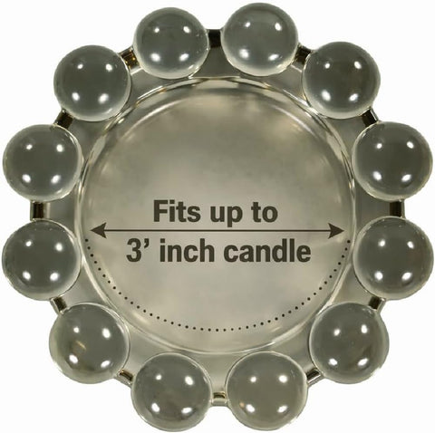 Compact size fits tea lights and votives while protecting surfaces.