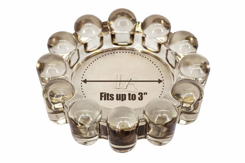 Alice Lane smoky amber glass enhances small candle displays