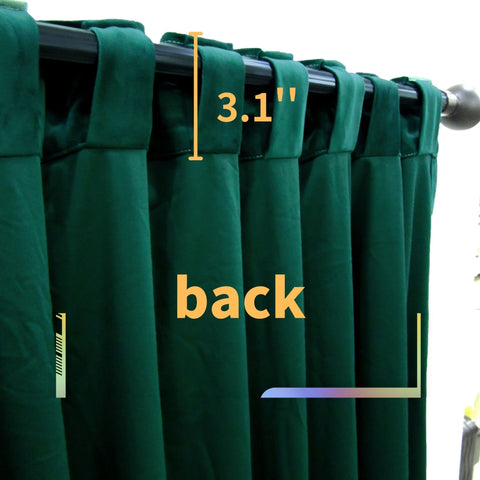 Aljctns Emerald Green Velvet Curtain close-up highlights color depth and soft drape.