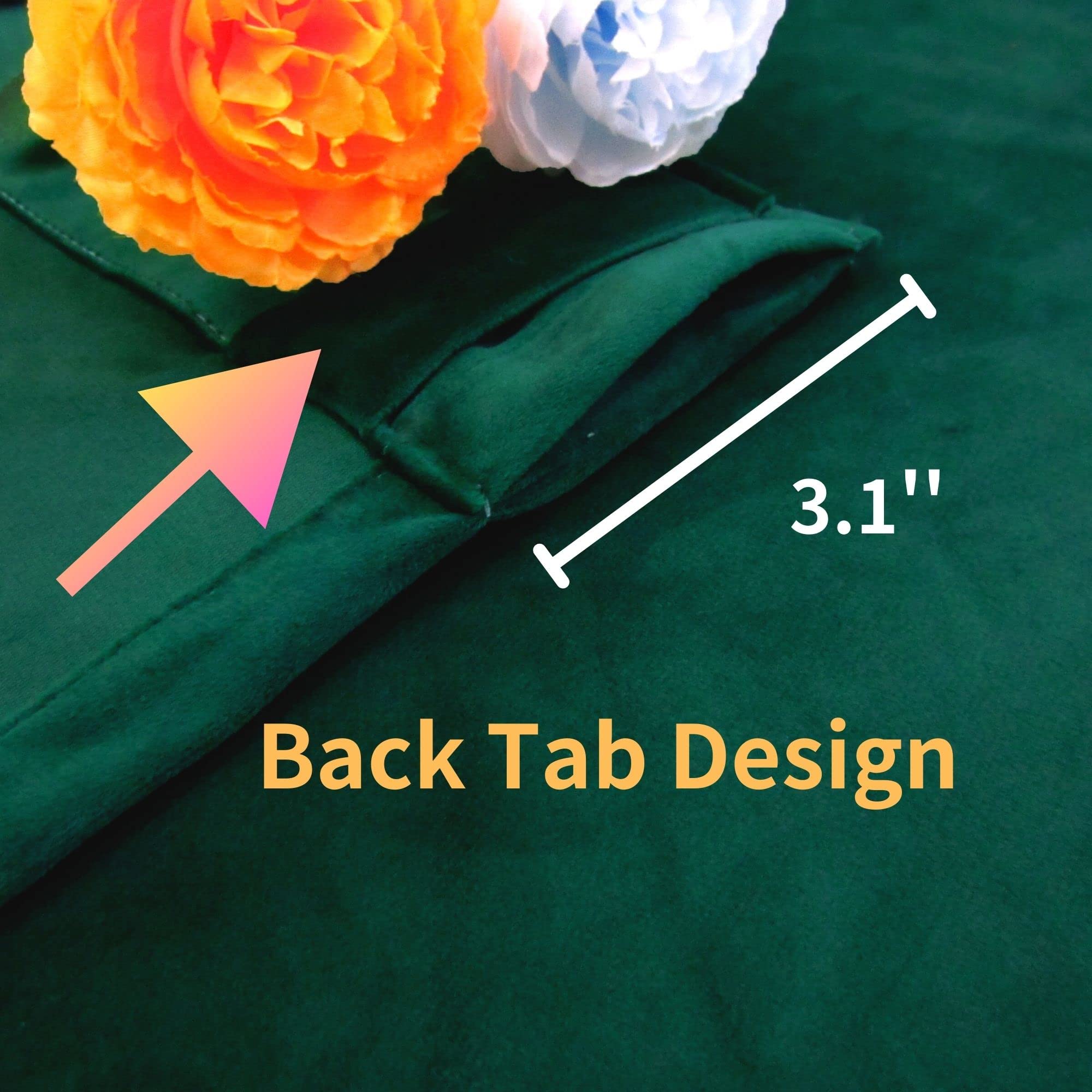 Aljctns Emerald Green Velvet Curtains demonstrate versatile hanging options with rod pocket and back tab.