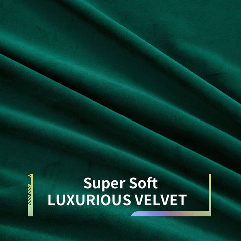 Aljctns Emerald Green Velvet Curtains block light for daytime privacy and comfort.