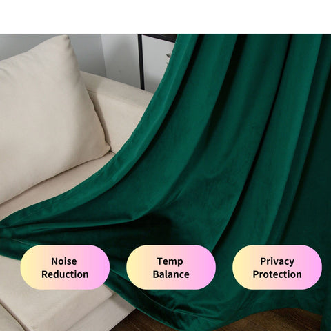 Aljctns Emerald Green Velvet Curtains are machine washable for easy upkeep.