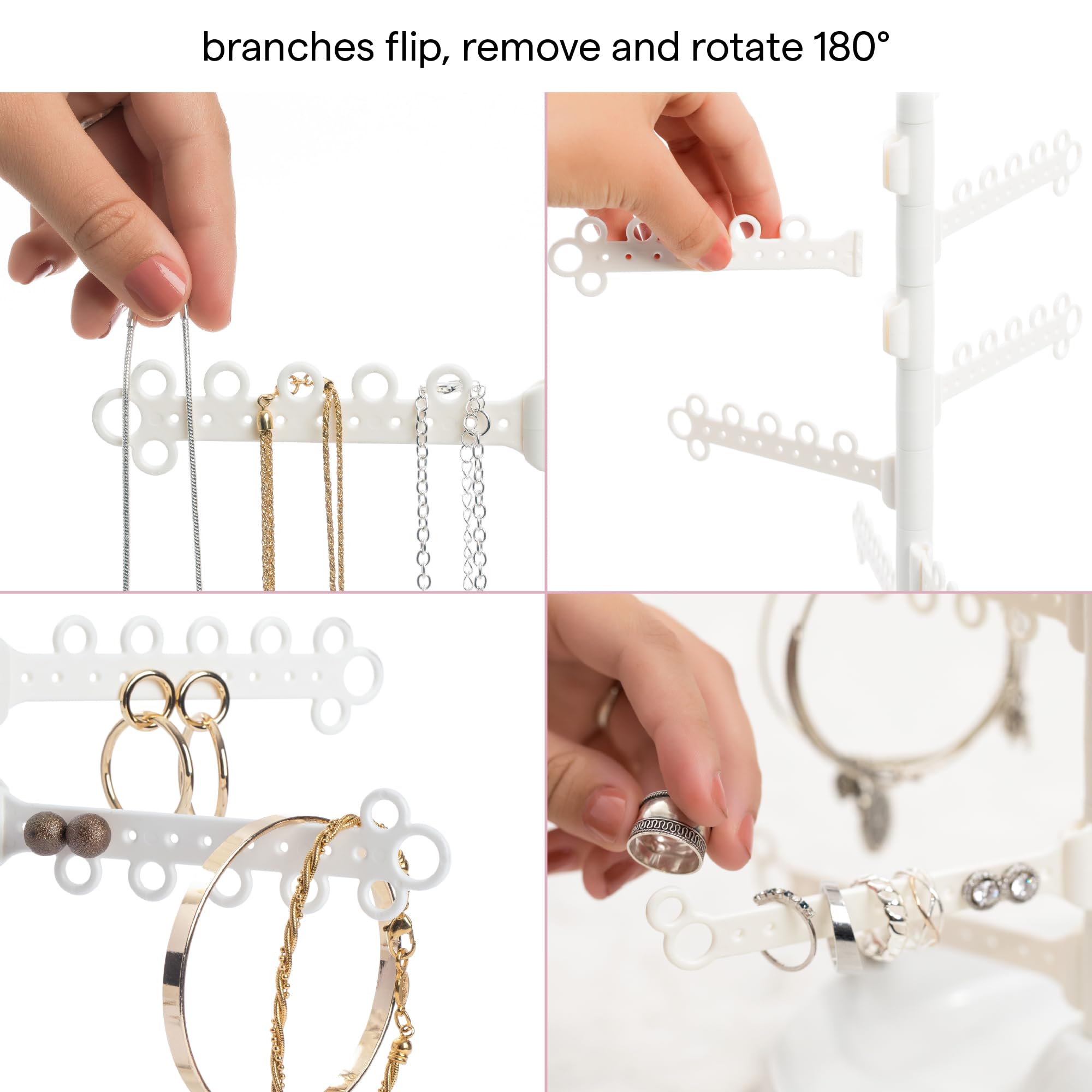 All Hung Up bracelet hooks organize bracelets for quick outfit selection.
