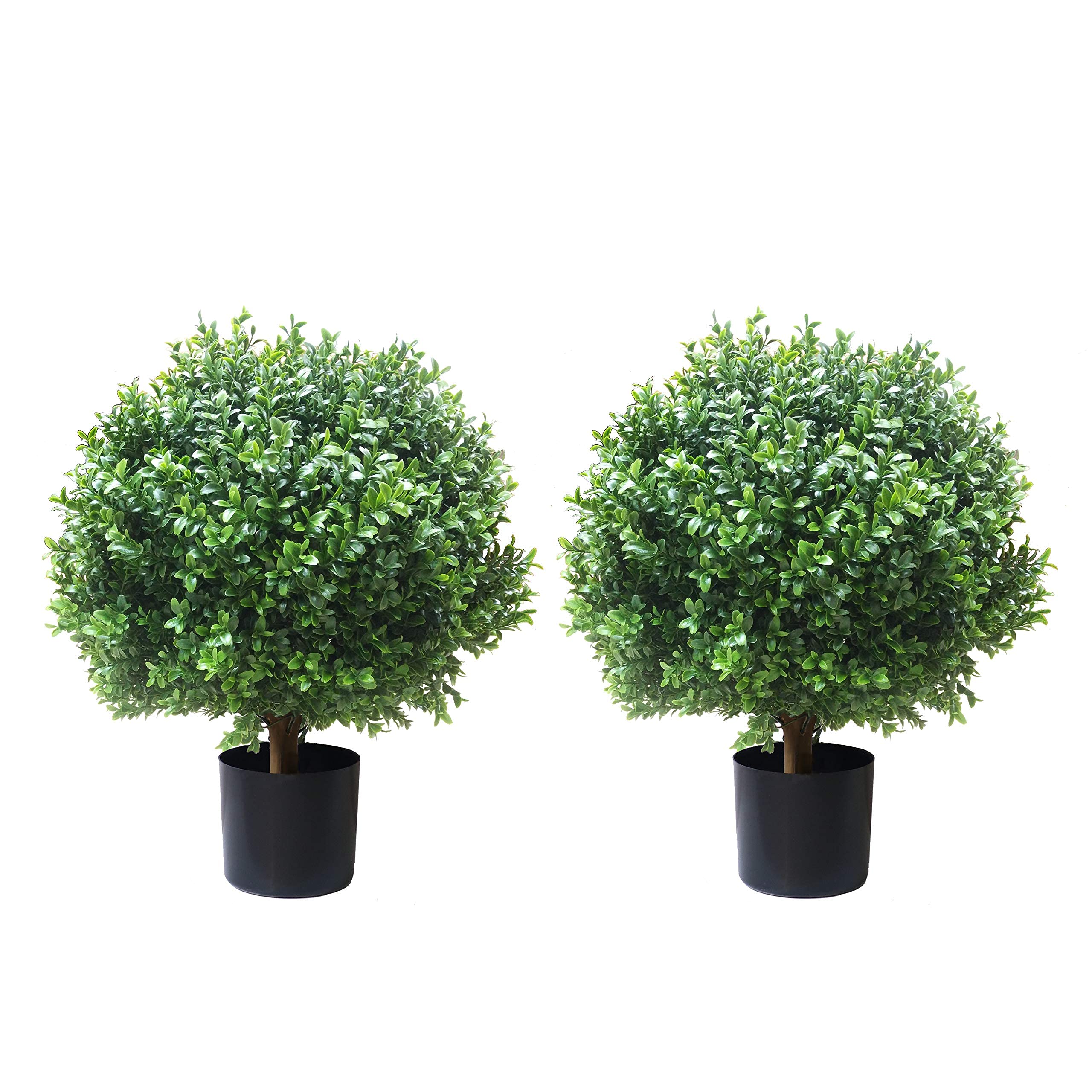 ALL SEASON GREEN boxwood ball topiary 2ft set for porch, year-round curb appeal.
