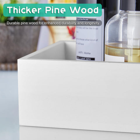 ALELION white bathroom decor box enhancing shelf organization.