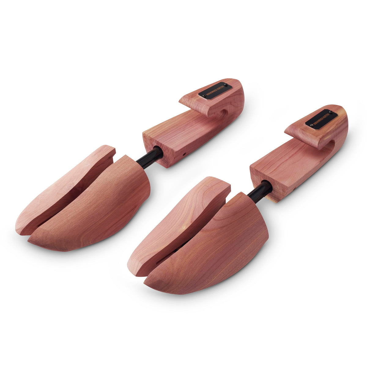 Allen Edmonds cedar shoe tree with split-toe design preserves shoe shape and reduces odors