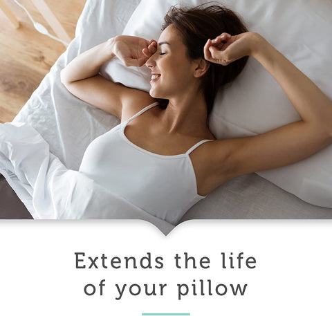 AllerEase cotton weave provides gentle, breathable barrier for pillows.