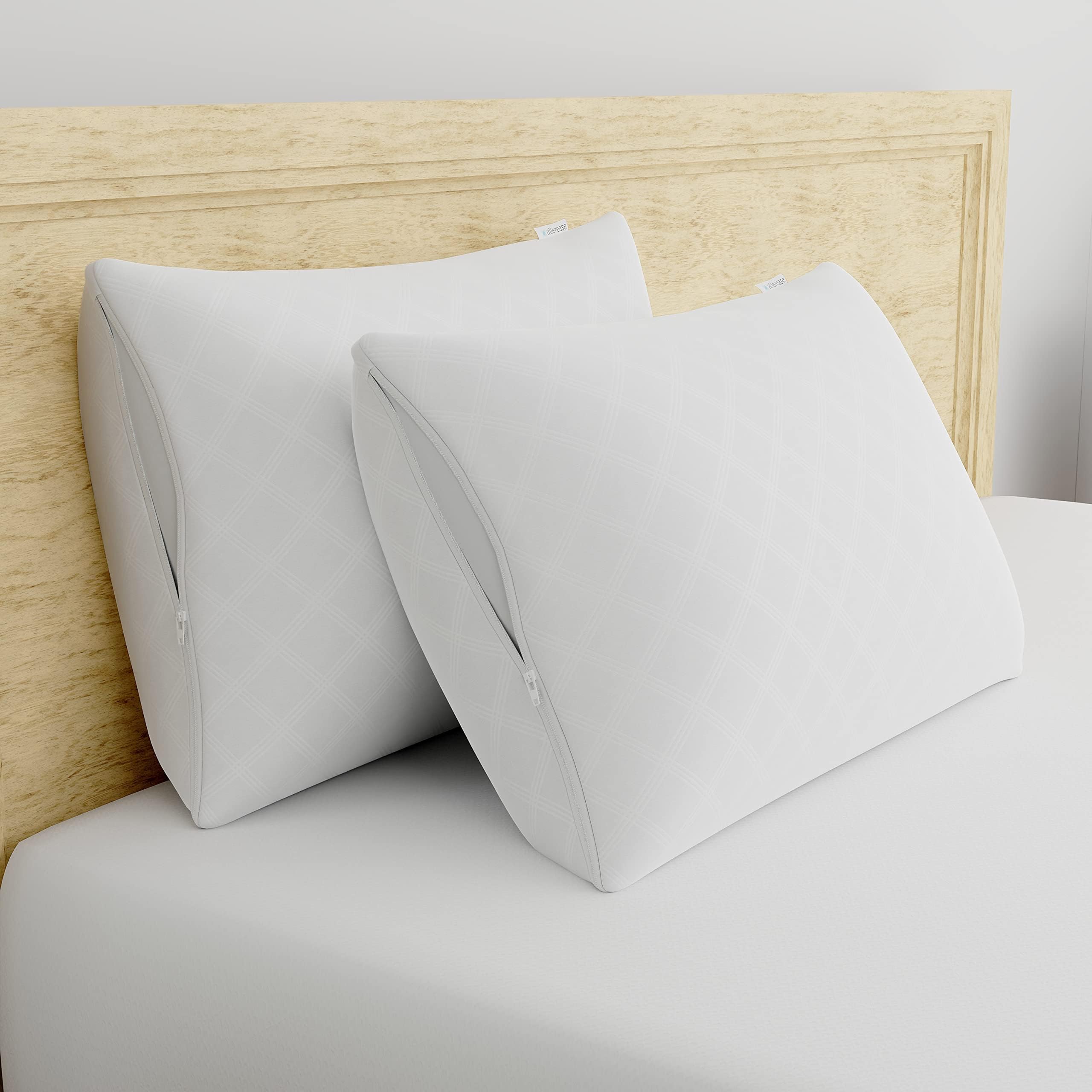 AllerEase king pillow protectors coverage with zipper for easy fitting.