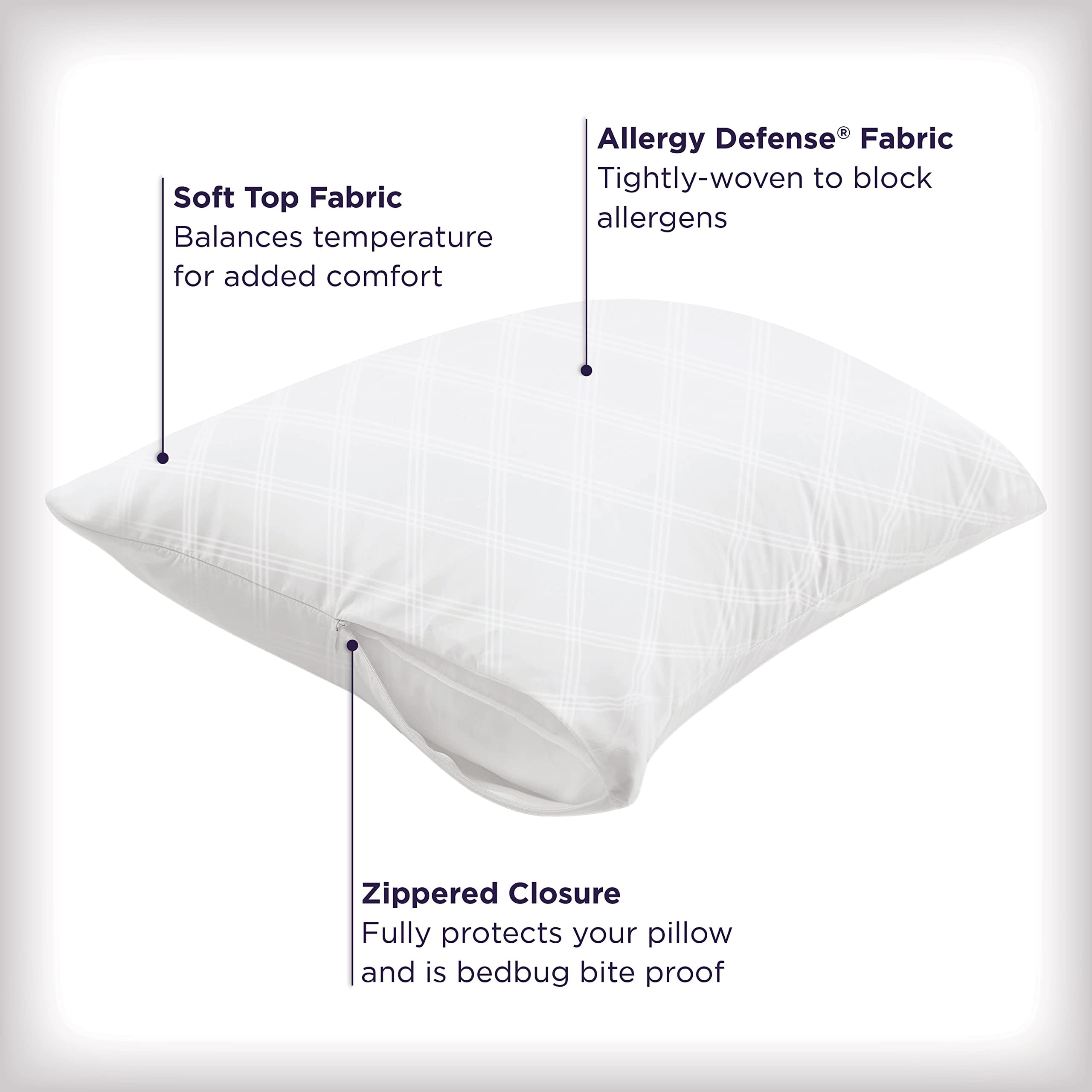 AllerEase king pillow protectors packaged set illustrating value and 4-pack.