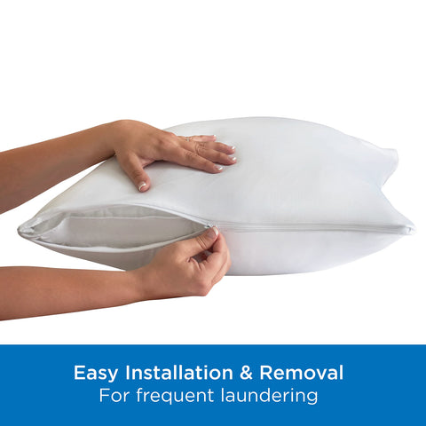 Aller-Ease pillow protectors machine washable for easy care.