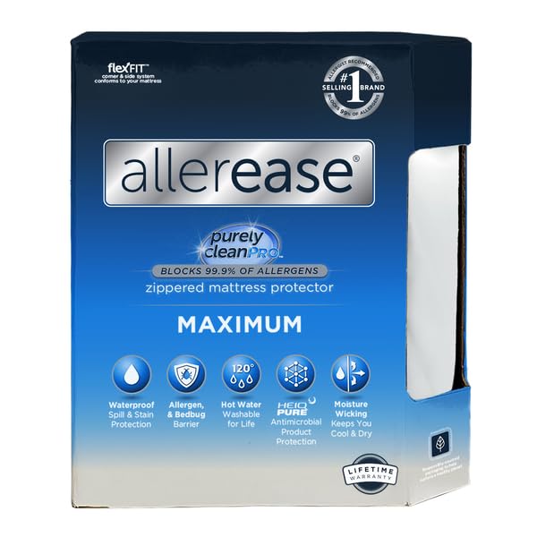 AllerEase Maximum waterproof layer shields the mattress from accidents and stains.