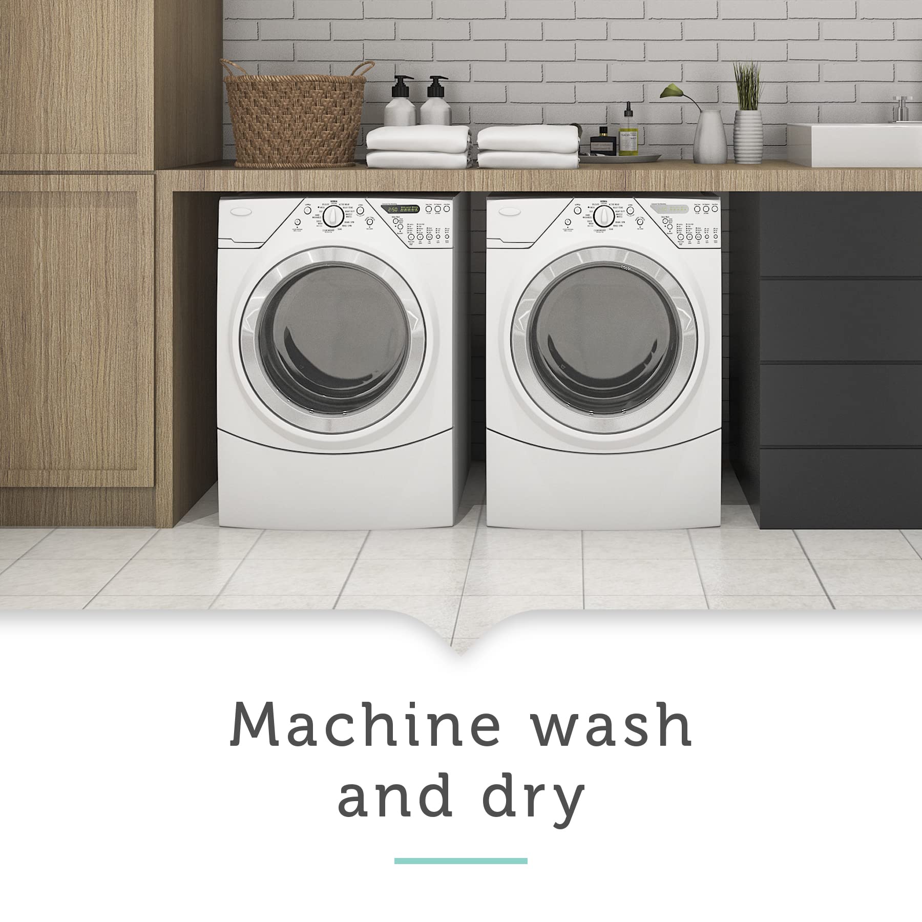 AllerEase pillow protector is machine washable for easy care.