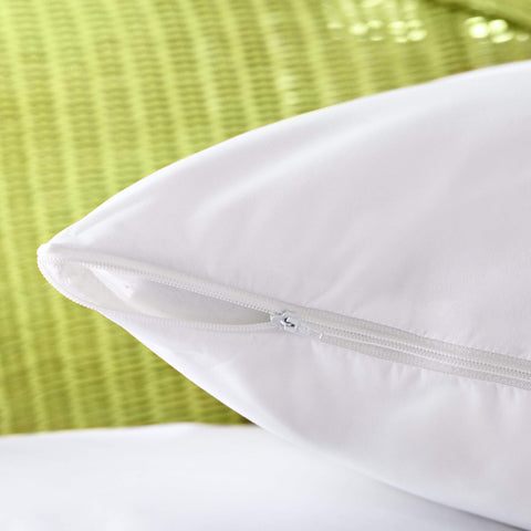 AllerEase zipper system secures pillow inside while sleeping.