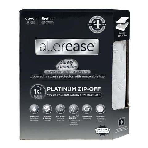 Aller-Ease plush top adds luxurious comfort for a cooler, cozy night.