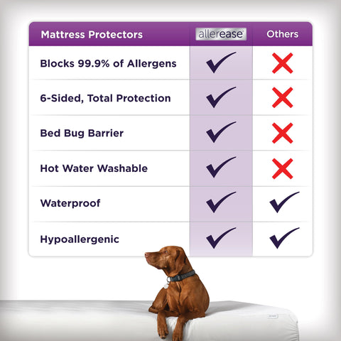 AllerEase Ultimate blocks dust and pollen, helping limit common nighttime irritants.