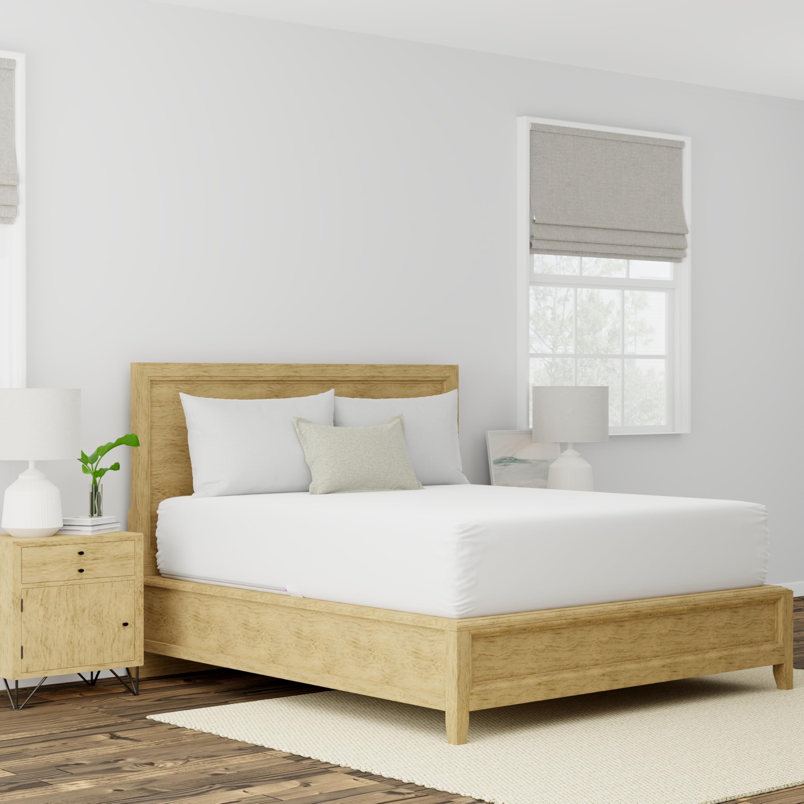 AllerEase Ultimate FlexFit secures a snug, quiet fit on a queen bed.