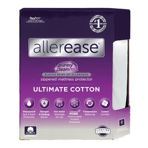 AllerEase Ultimate mattress protector close-up of the waterproof layer protecting the mattress.