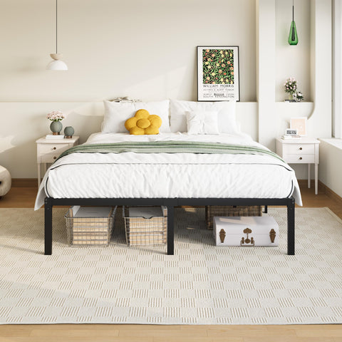 14-inch mattress platform with solid support and easy cleaning underneath.