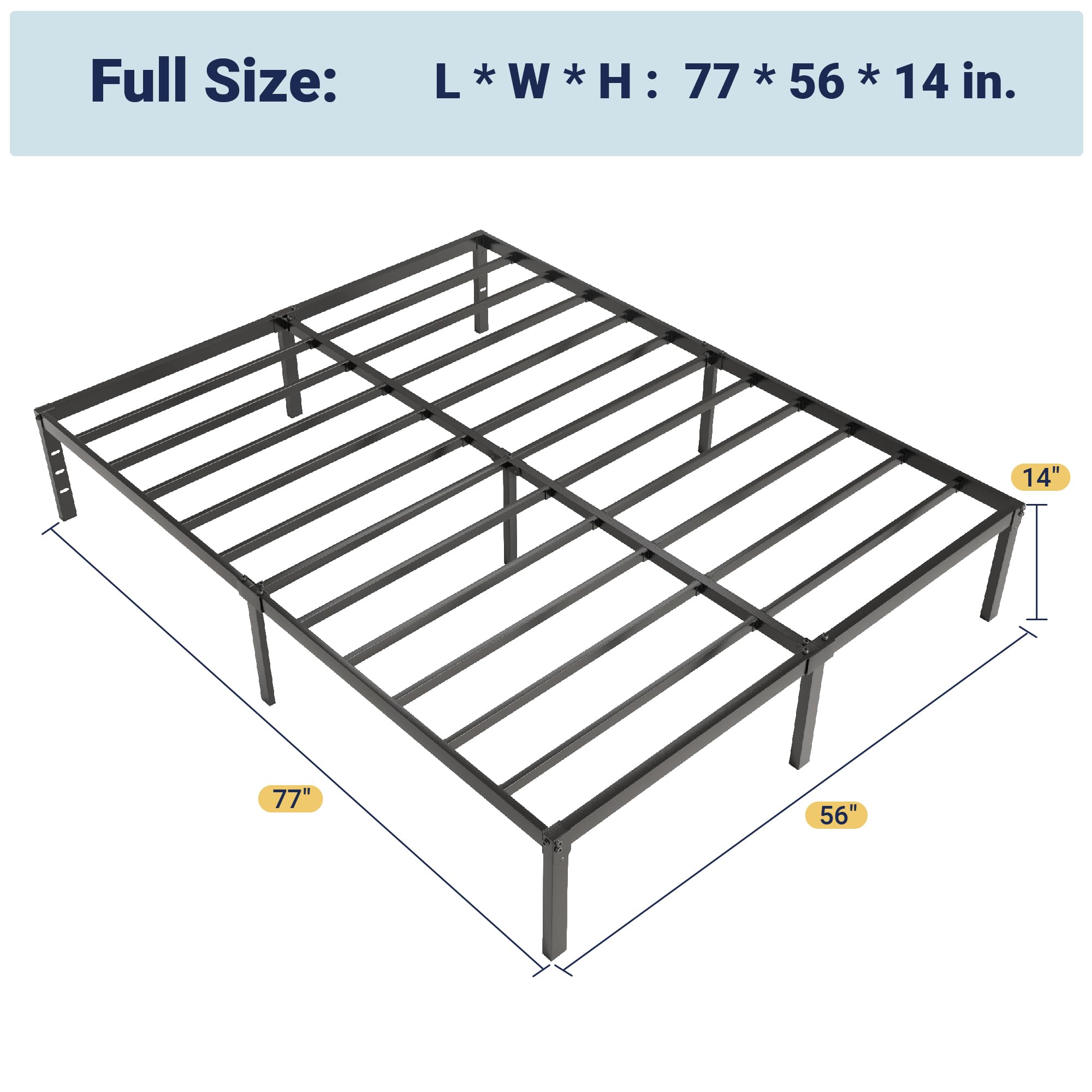 Allewie bed frame with under-bed storage keeps essentials organized and off the floor.