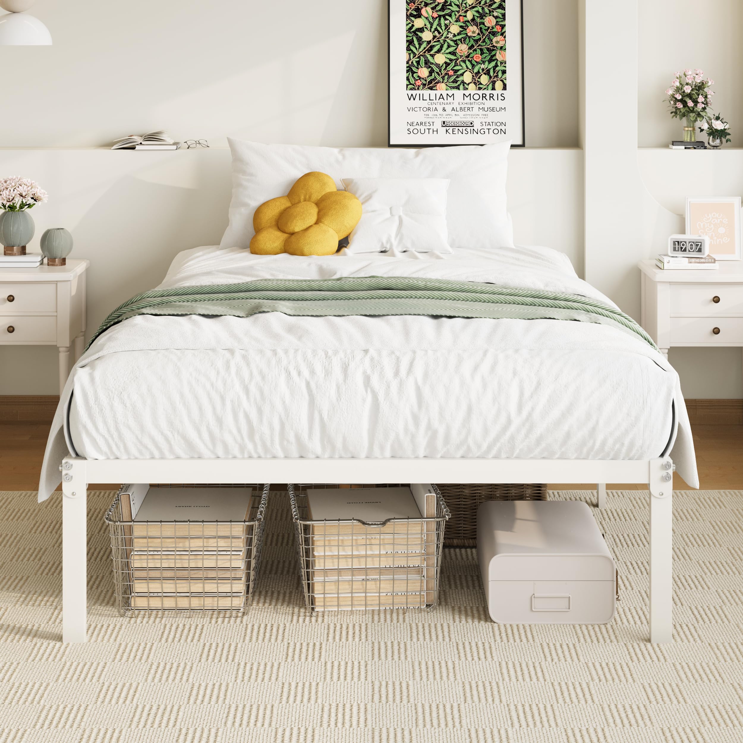 Allewie mattress platform design does not require a box spring.