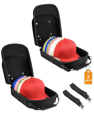 Allgawise small travel hat case displaying compact size and secure lid for four to six hats