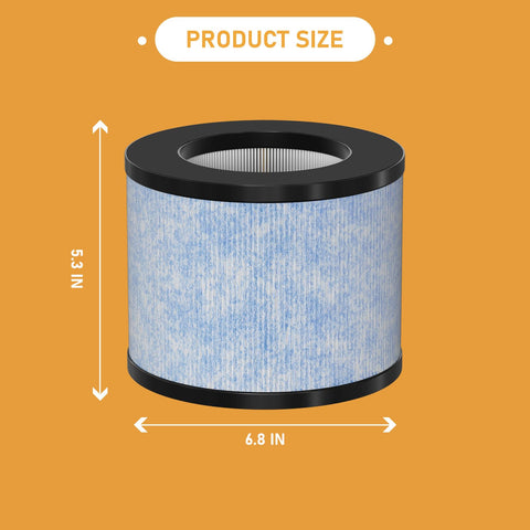 Filter lasts up to six months in typical use for ongoing air quality.