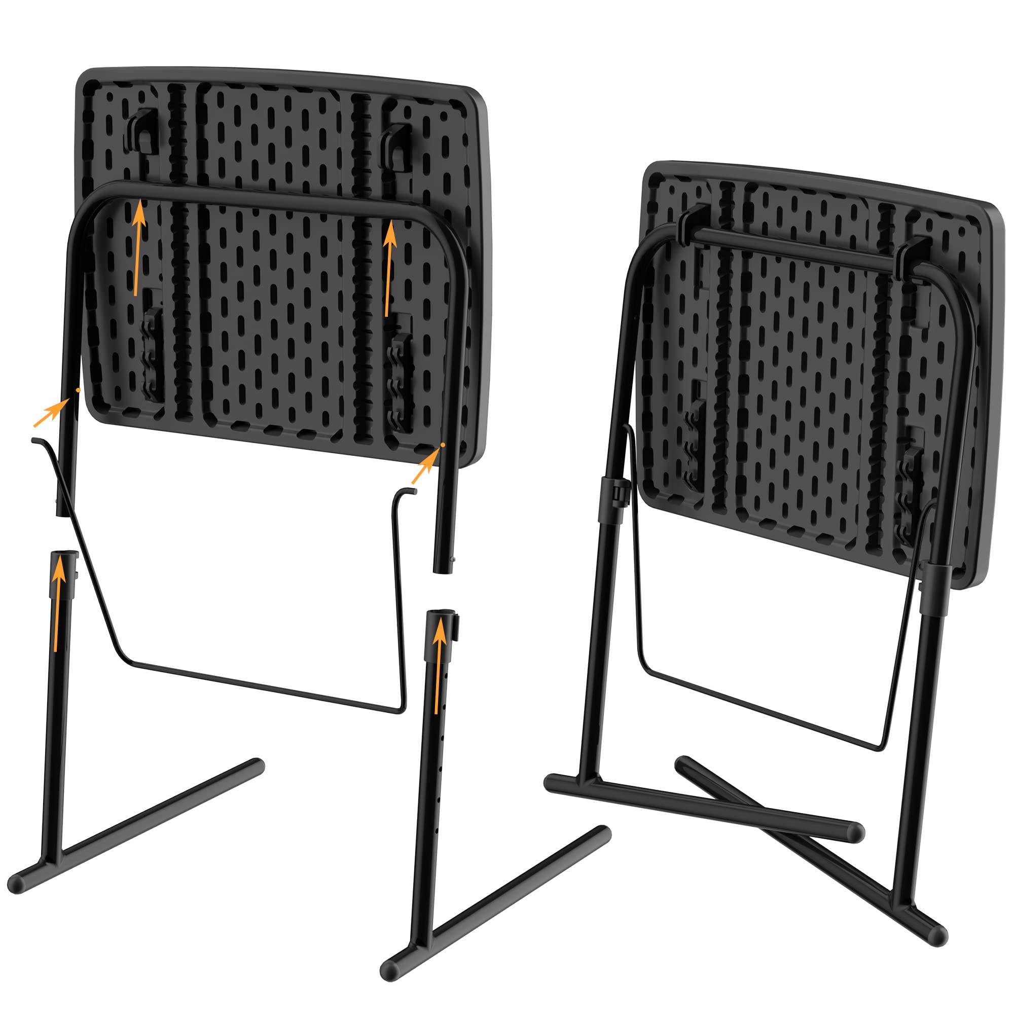 Allpop Max TV Tray Table folds flat for compact under-furniture storage