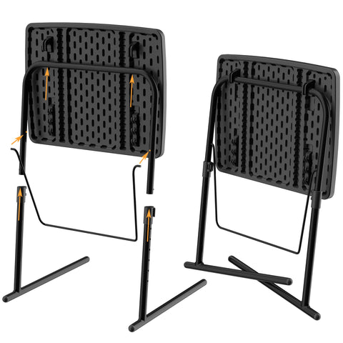 Allpop Max TV Tray Table folds flat for compact under-furniture storage
