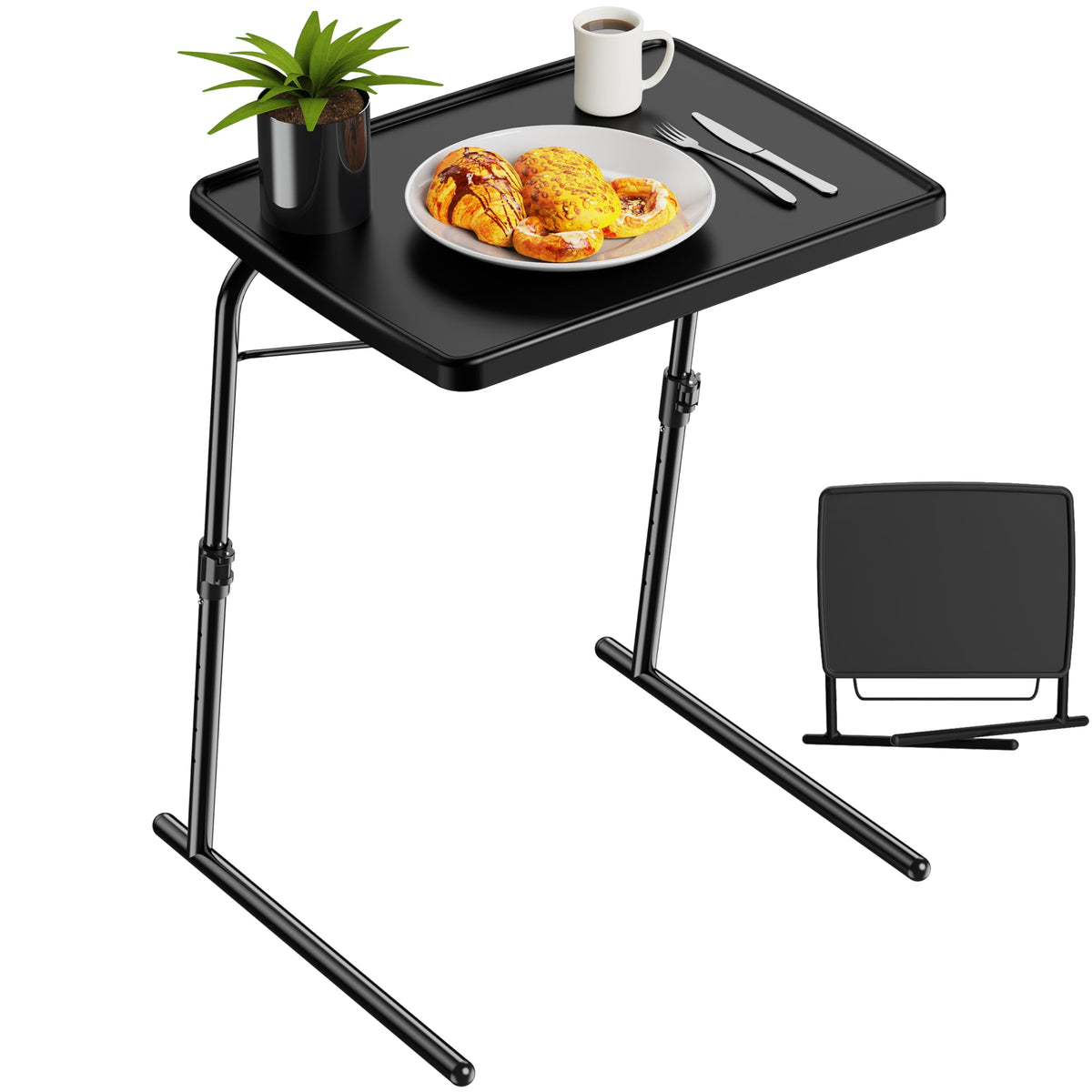 Allpop Max TV Tray Table top view showing a large surface for meals or work
