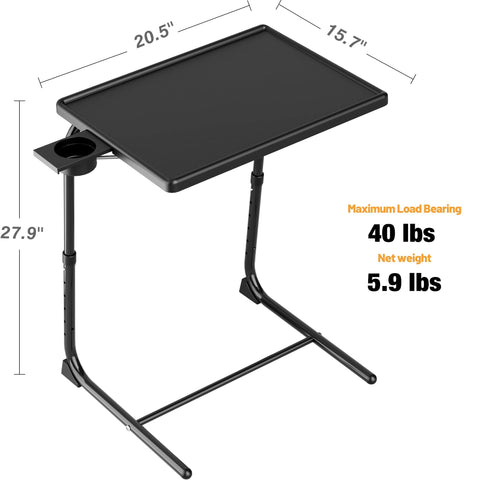 Allpop TV Tray Table on bed for laptop work.