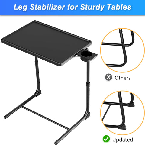Allpop TV Tray Table folded for compact under-bed storage.