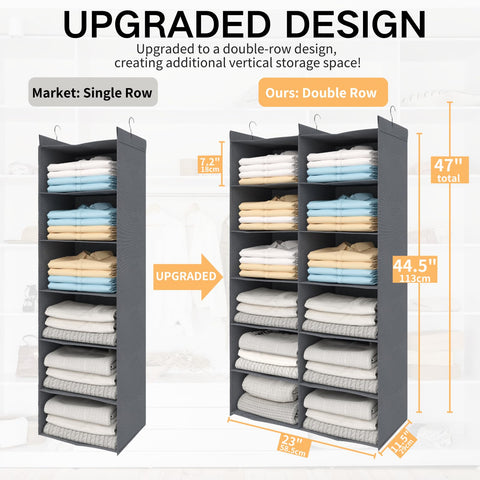 ALLTIDYUP thickened-load-bearing-fabric reinforces shelf for heavy garments