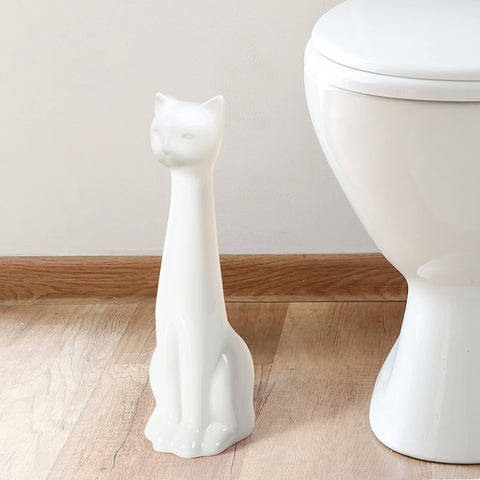 Allure Home Creation white cat brush handle designed for daily use.