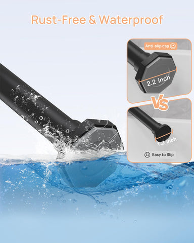 ALLZONE tension rod extended from 29 to 85 inches for versatile fit