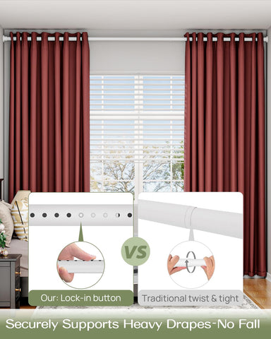 Allzone tension rod no-drill install demonstrates renter-friendly setup.