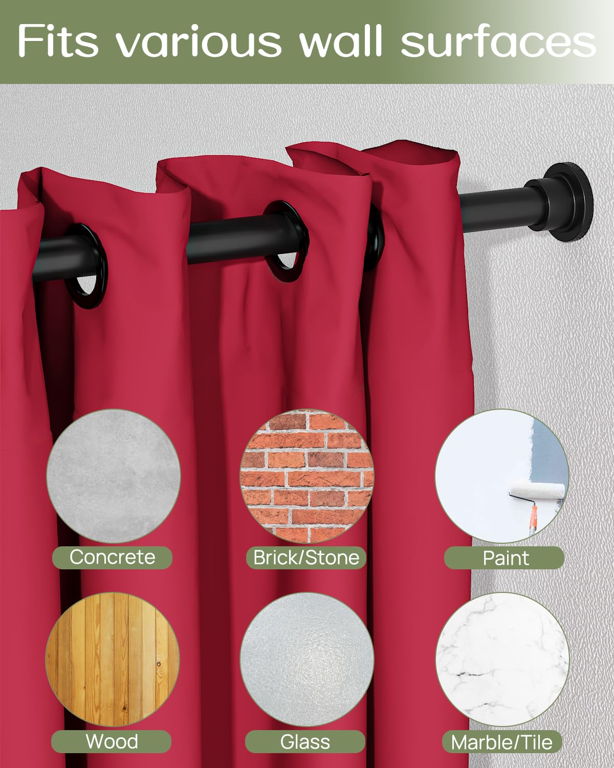 AllZONE uses in bathroom, window, closet for flexible decor and dividers.