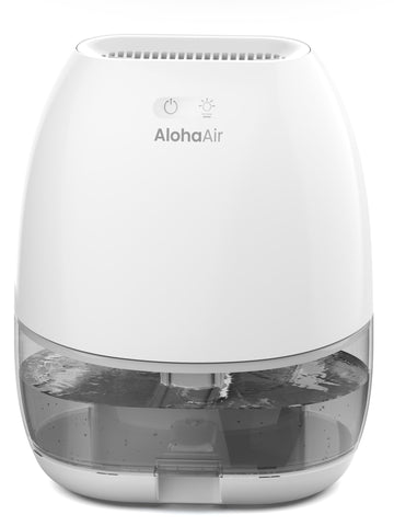 AlohaAir 34OZ dehumidifier in a compact design for small rooms