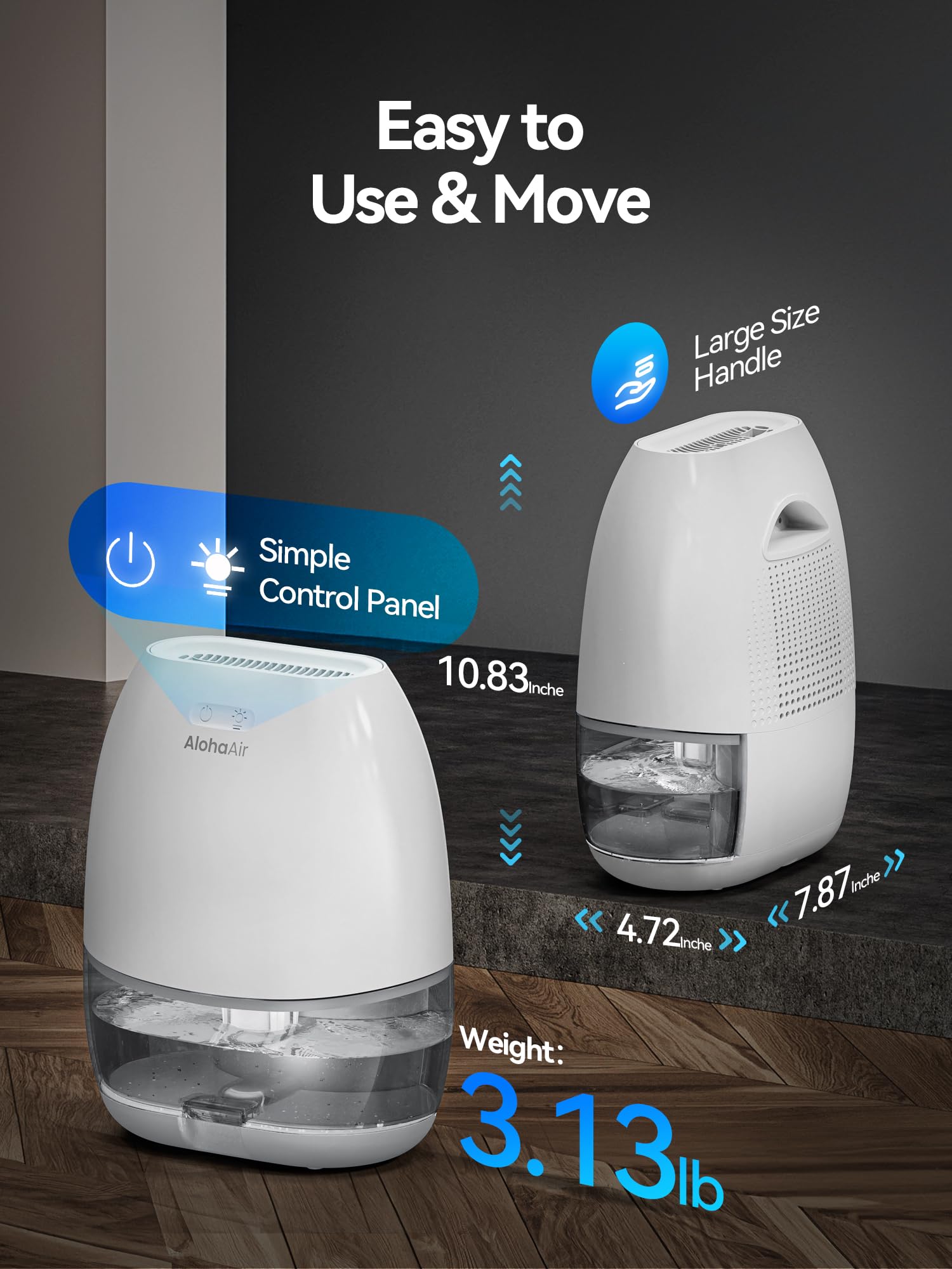 AlohaAir seven-color night light for ambient mood lighting