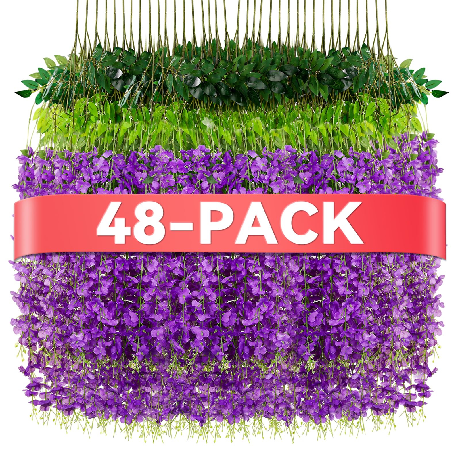 Alotiki wisteria hanging flowers with silk texture, ideal for arch decor and aisle decor