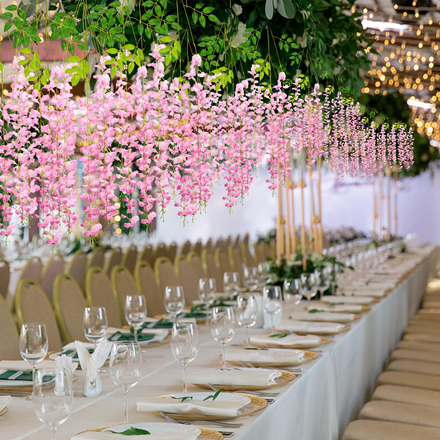 Alotiki pink wisteria vines suitable for outdoor garden decor and arches.