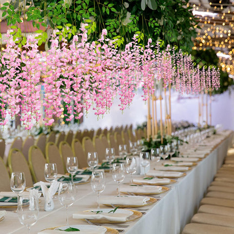 Alotiki pink wisteria vines suitable for outdoor garden decor and arches.
