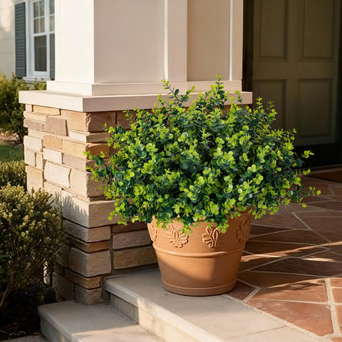 ALOXA durable, maintenance-free greenery that withstands sun, rain, and wind.
