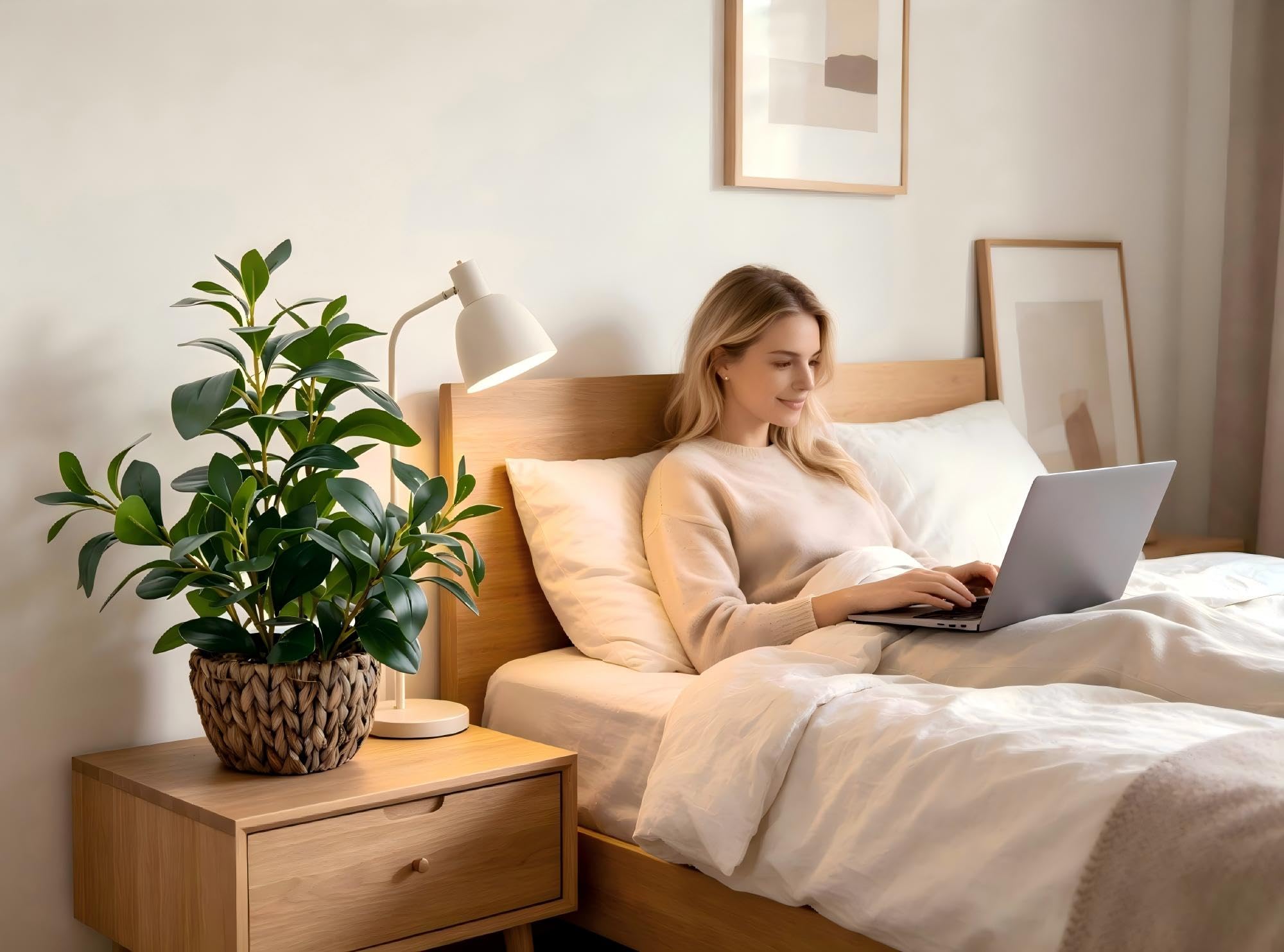 AlphaAcc 18.8-inch ficus height balance for proportionate decor.