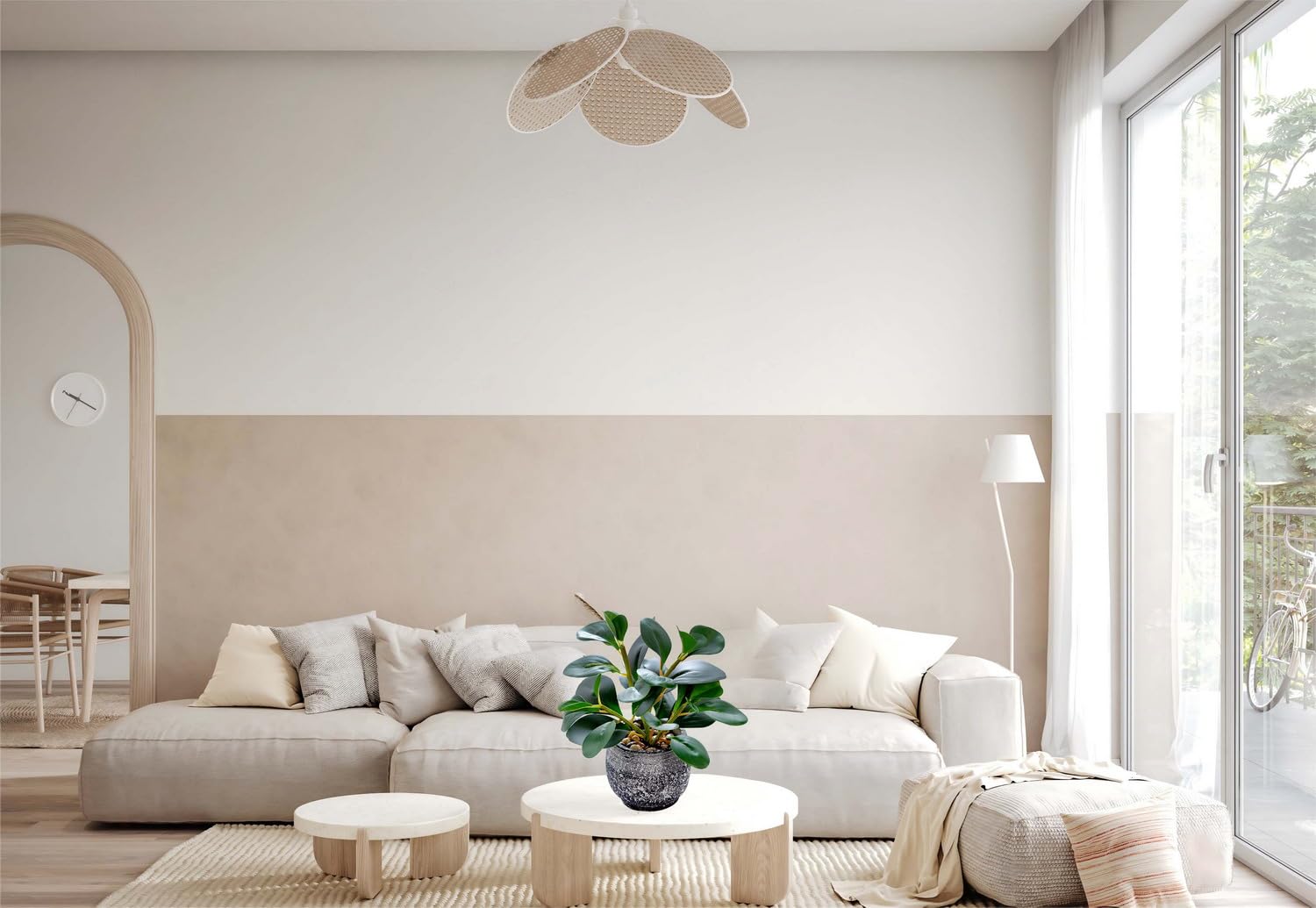 AlphaAcc 10-inch artificial plant with realistic ficus leaves