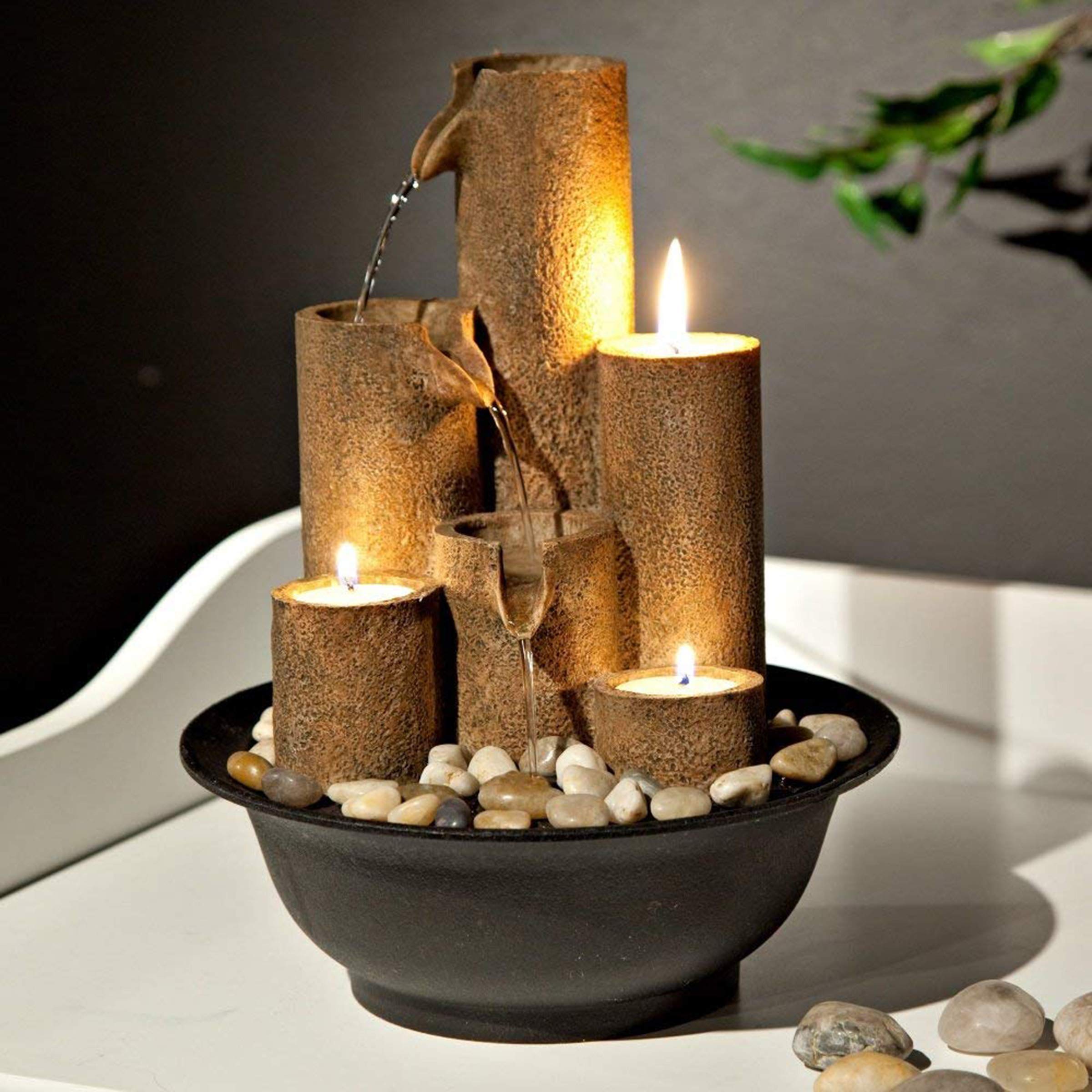 Alpine WCT202 brown finish complements rustic-modern décor