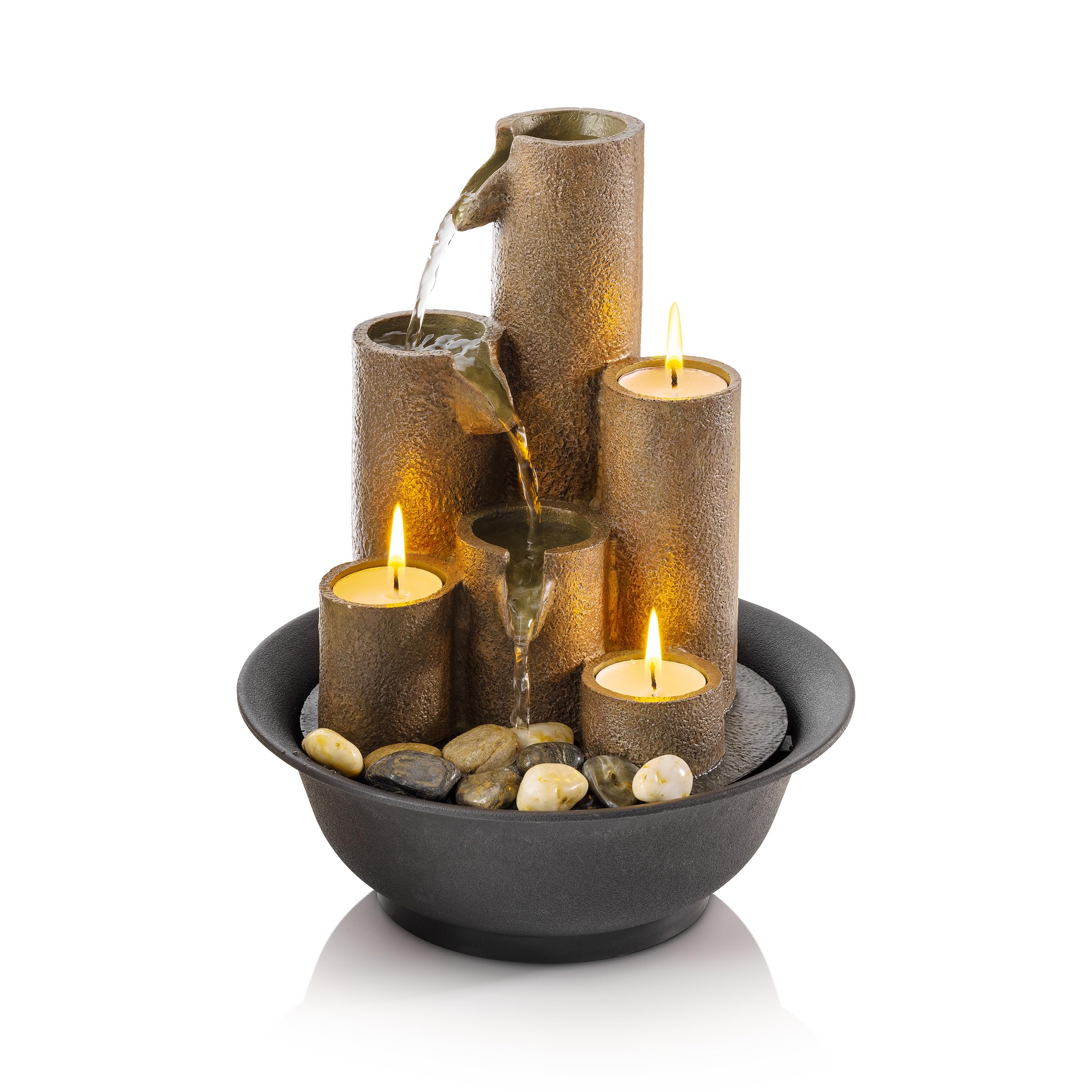 Alpine WCT202 tealight holders glow for warm ambiance