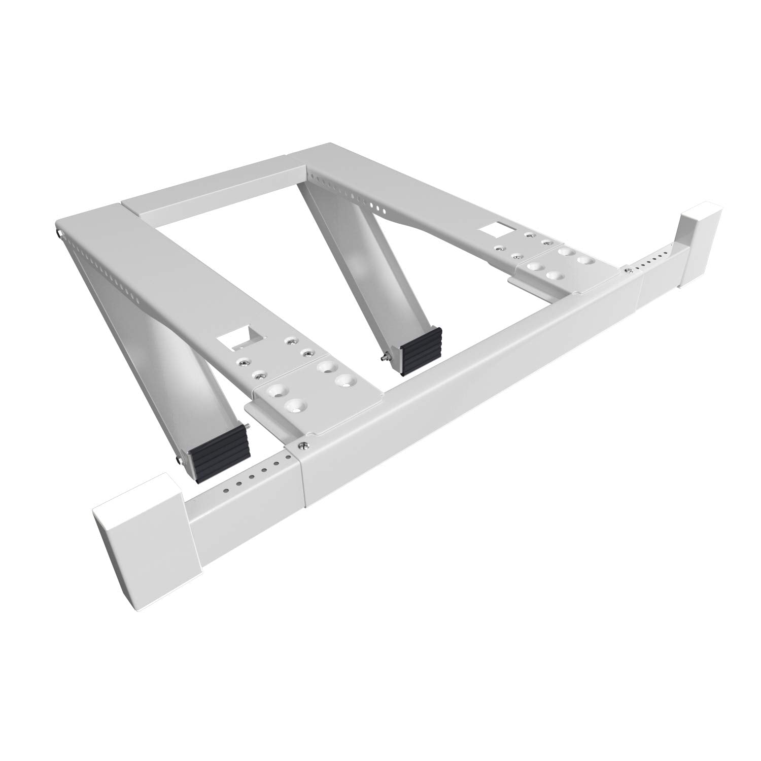 Alpine Hardware no-drill window AC bracket closeup, rugged steel for up to 200 lb support.