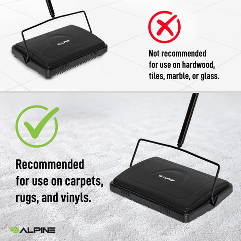 Alpine Industries easy push-and-pull operation for swift cleaning sessions.